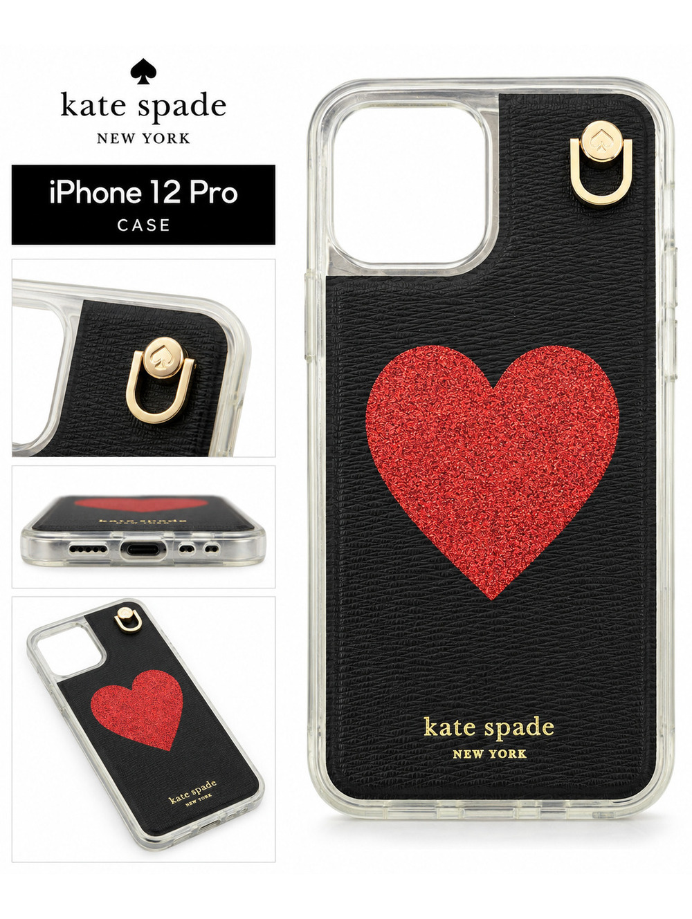 Kate Spade | iPhone 12 Pro (not Max) | Glitter Phone Case